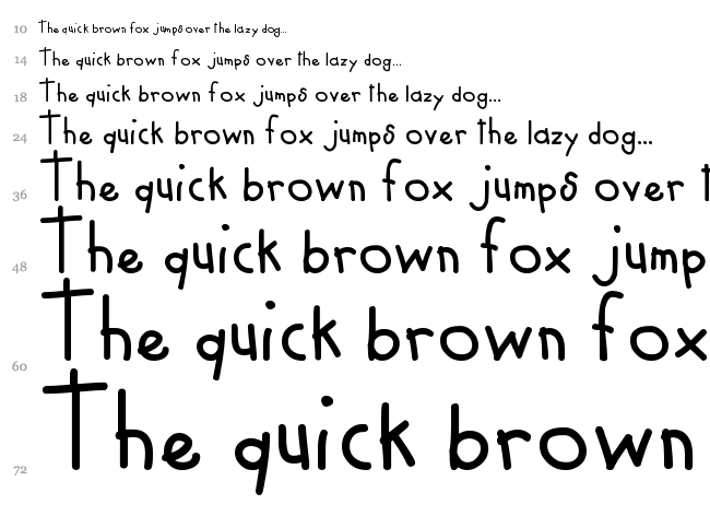 MTF Cool Kid Fat font waterfall